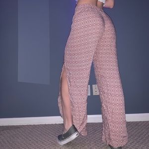 Pink and White flowy pants